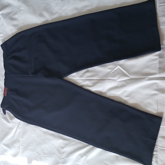 PANTS BY JM COLLECTION DARK BLUE SIZE 14 - Picture 3 of 12